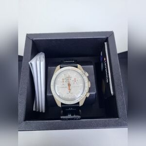 Omega X Swatch Moonswatch Mission To Jupiter Unisex Adult Brown Watch - SO33C100